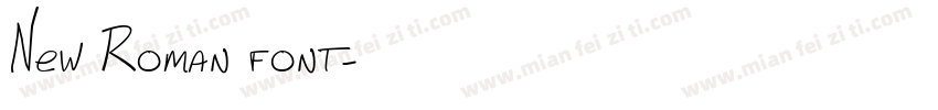 New Roman font字体转换